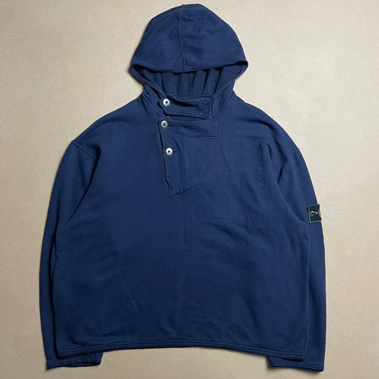 S/S 1987 Navy Blue Hidden Pocket Sailing Hoodie