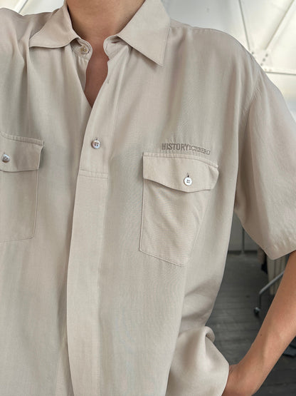 Iceberg 90s Pure Silk Short Sleeve Shirt - XL