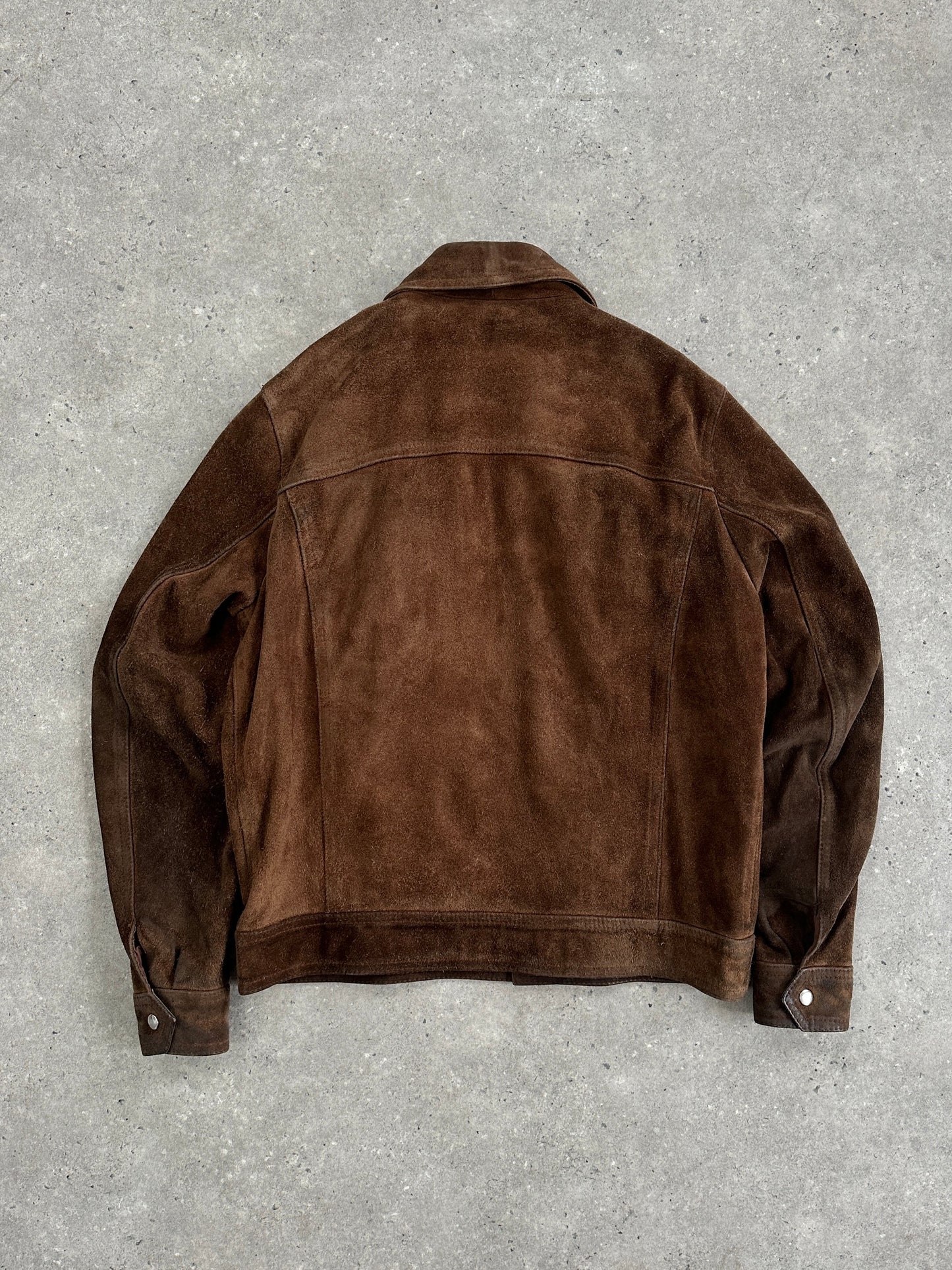 Vintage Dagger Collar Suede Jacket - L