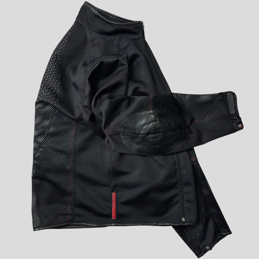 Prada Sport SS00 SAMPLE Mesh + Leather Moto Jacket - IT54 | Default Title, Multicoloured