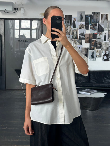 Yves Saint Laurent Pour Homme 2000s Cotton Short Sleeve Logo Shirt - L/XL