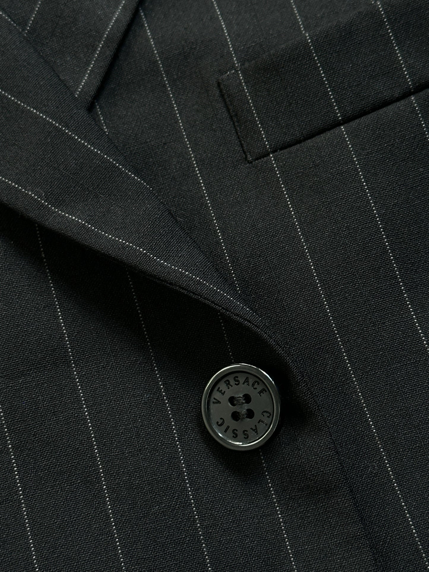 Versace Classic Stripe Pure Wool Single Breasted Suit 44R/W32