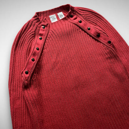 Armani Exchange Knit Pullover w/ Snap-Button Front (2000s)