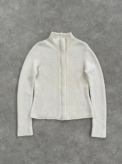 Max Mara ‘S Wool Cashmere Knitted Double Zip Cardigan - S/M