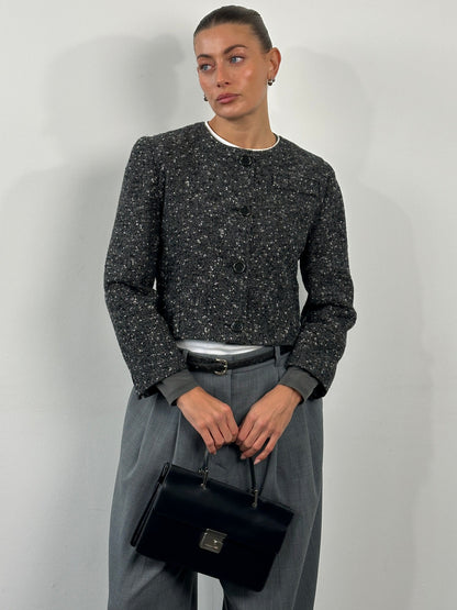 Italian Vintage 1990s Pure Wool Tailored Jacket - S/M