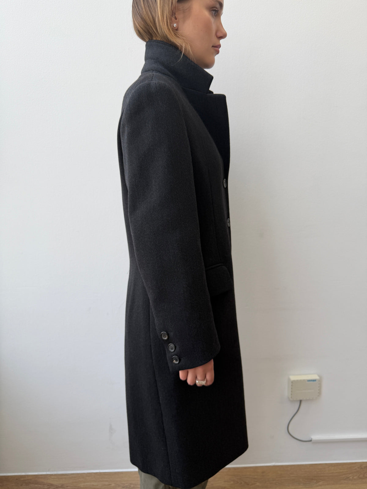 Prada 90s Wool Overcoat | 40, Red