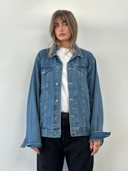 Vintage Pure Cotton Denim Jacket - XL