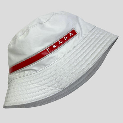 Prada FW19 Linea Rossa Technical Bucket Hat - M/L