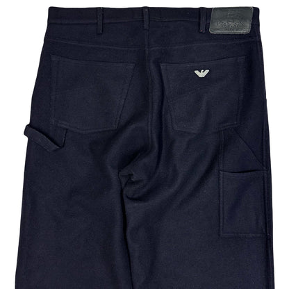 Armani Wool Trousers In Navy ( W34 )
