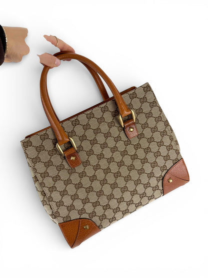 2010s Gucci GG Monogram Nailhead Mini Tote Handbag | O/S, Multicoloured