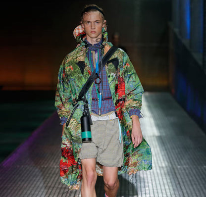 Prada Milano SS16 Wool Contrast Zip Technical Plaid Blouson Jacket - IT46 | Default Title, Multicoloured