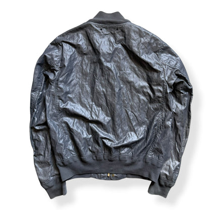 SS2008 Stone Island Denims Waxed Bomber Jacket (M) | Default Title, Metallic Silver