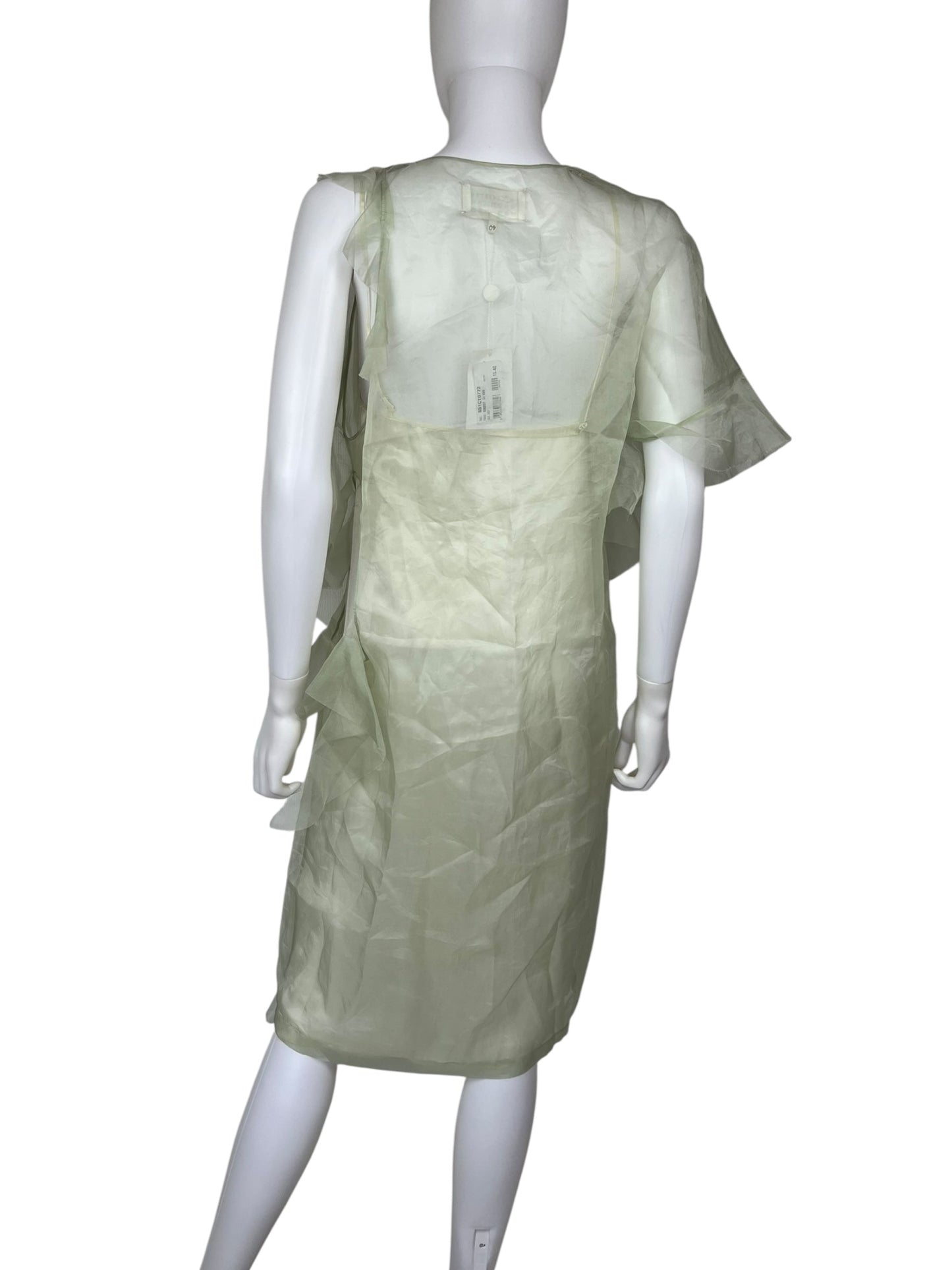 Maison Margiela S/S 2017 sheer silk dress | Green, Green