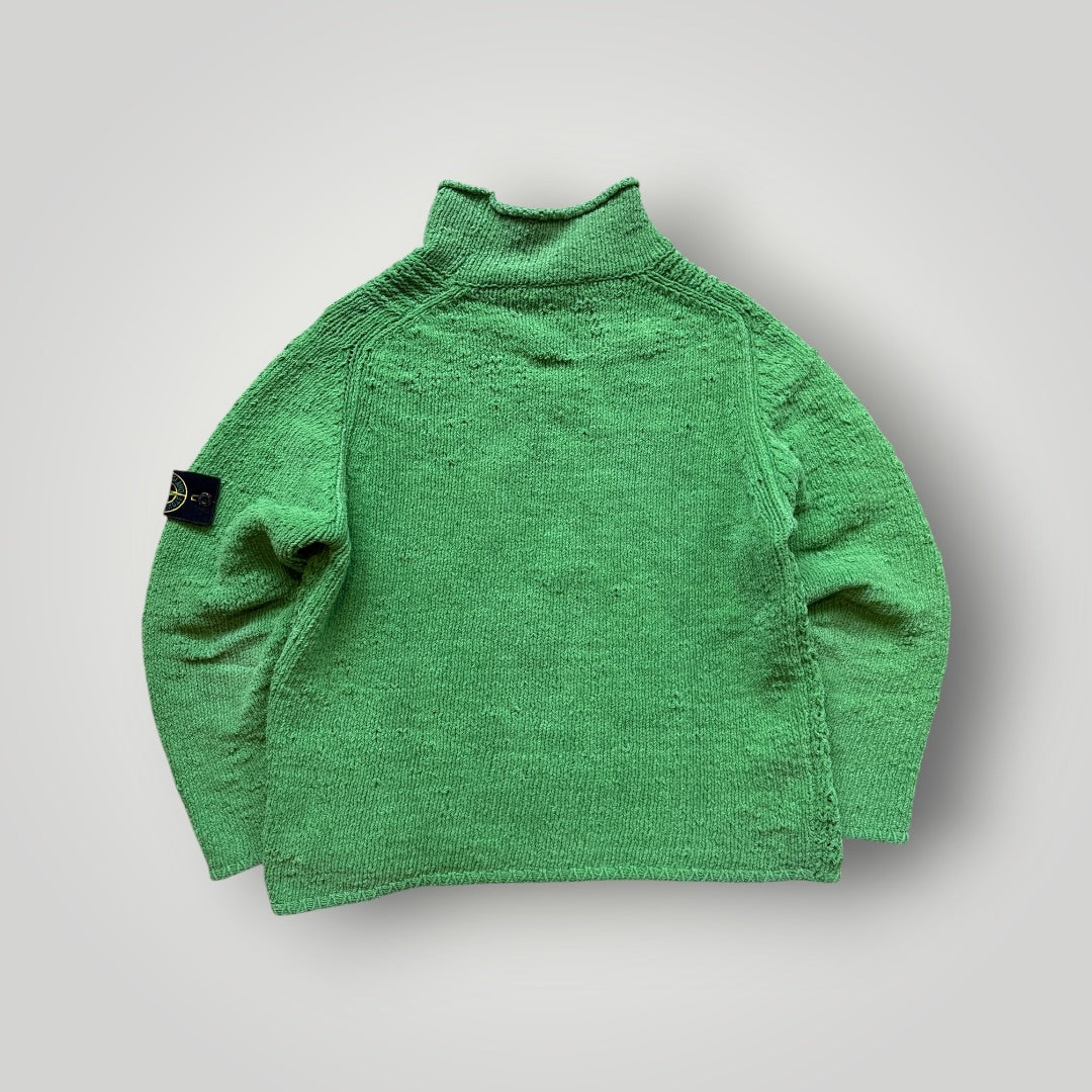Stone Island Chenile AW/2000 Mock Neck Knit S/M | Default Title, Green