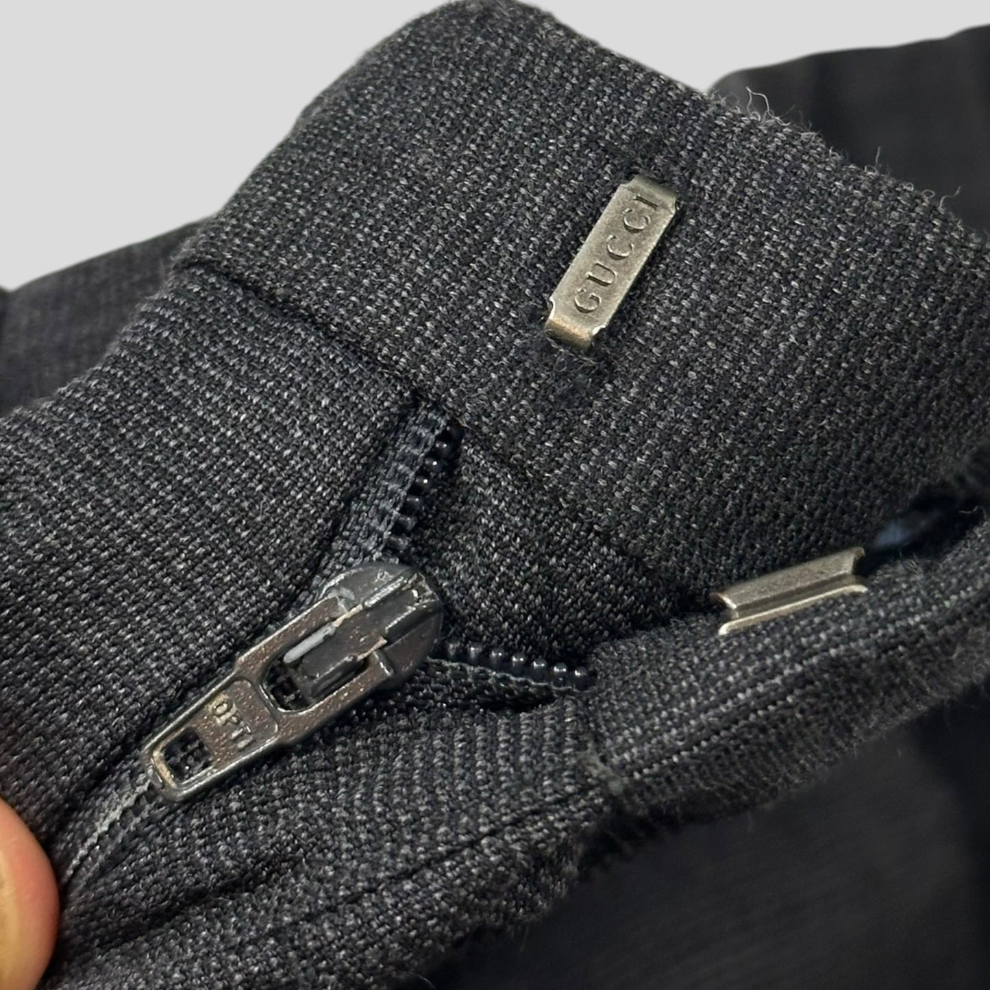 Gucci 00’s Textured Wool Suit Blazer + Trousers - IT46 (S/M) | Default Title, Grey