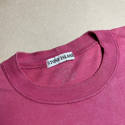 S/S 1988 Pink Rubber Concise Compass Logo T-shirt