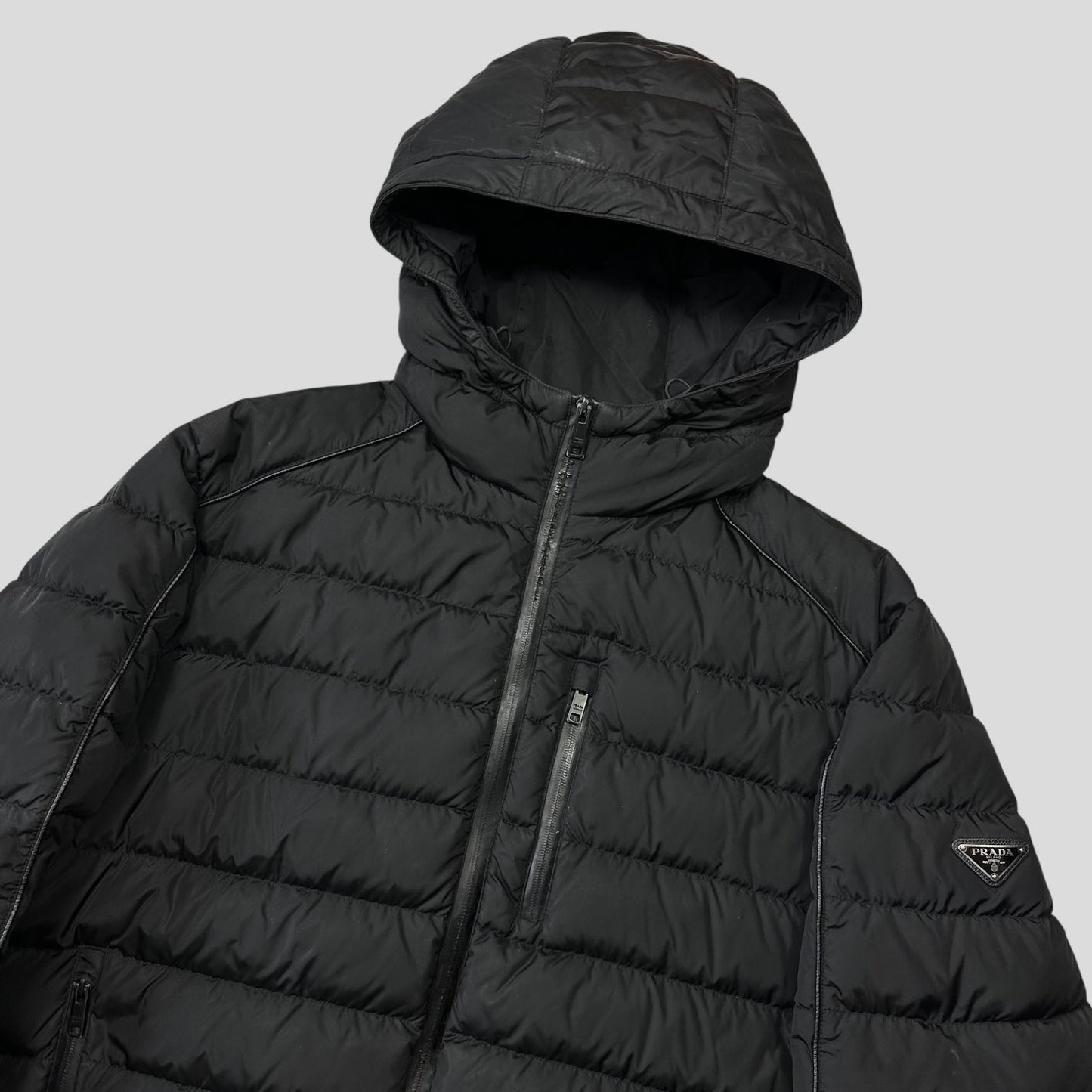 Prada 2018 Laminated Nylon Duck Down Puffer - IT52 (L) | Default Title, Black
