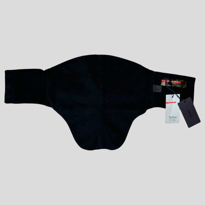 Prada Sport FW98 Teflon Nylon Fleece Magnetic Neck Gaitor | Default Title, Black
