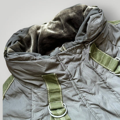 2000's Marithé François Girbaud Nylon Utility Trench Coat M | O/S, Khaki