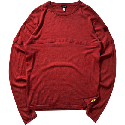 Armani Jeans 00’s Lightweight Lana Wool Jumper M | Medium, Red