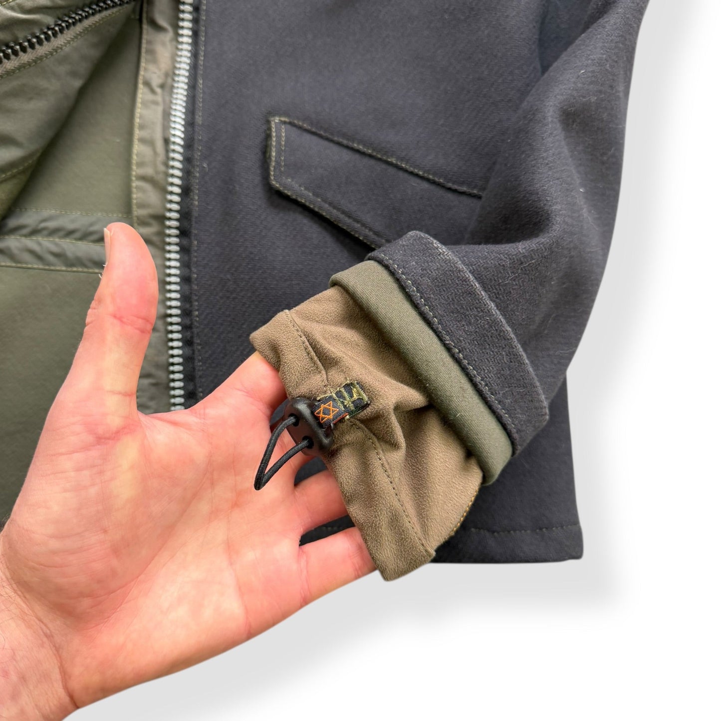 AW99/00 Maharishi Shower Repellent Asymmetric Jacket (S) | Default Title, Black