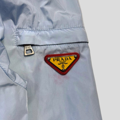 Prada Milano 2010 Baby Blue Contrast Plaque Logo Windbreaker - L | Default Title, Multicoloured