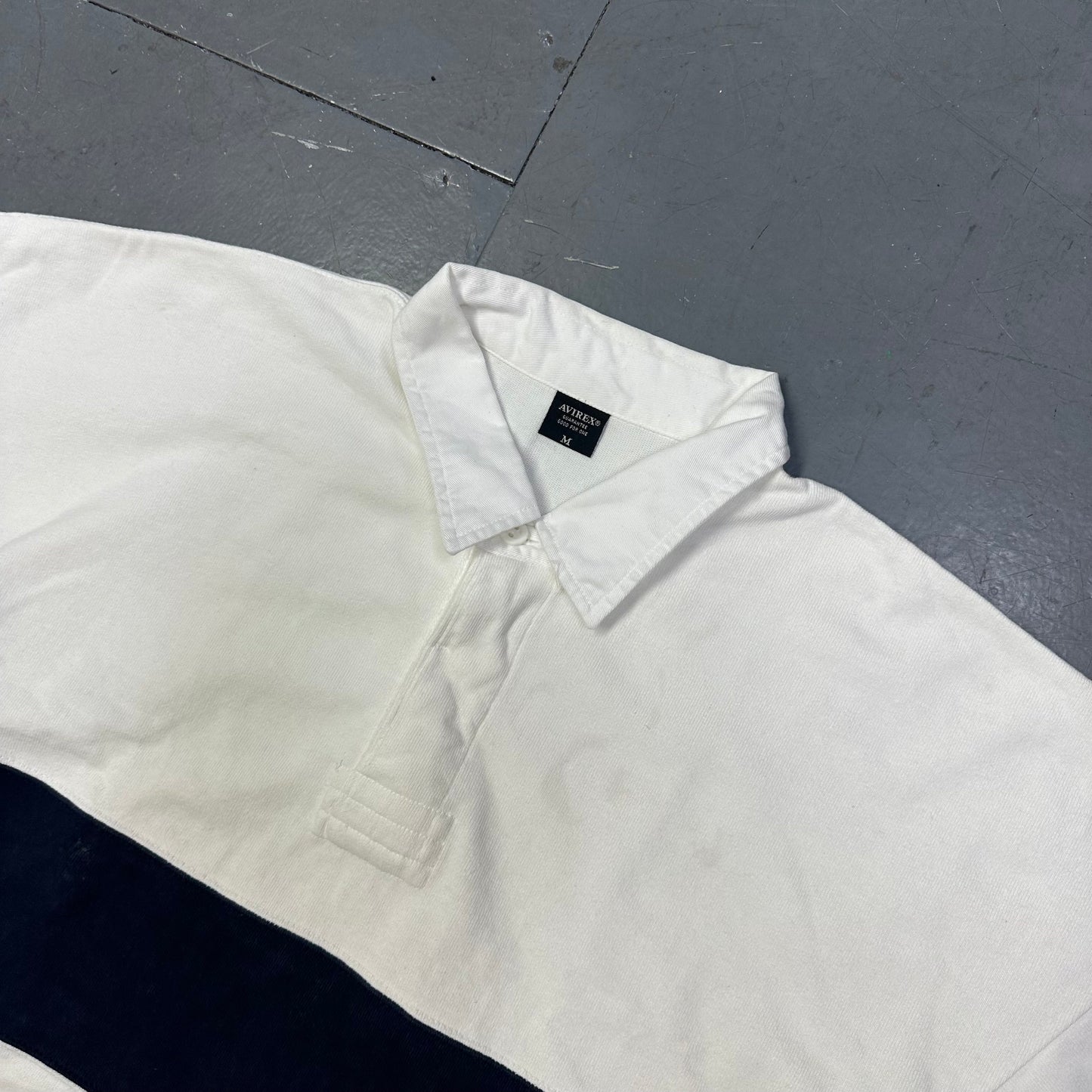 Avirex N.Y Spellout Polo In White ( M )