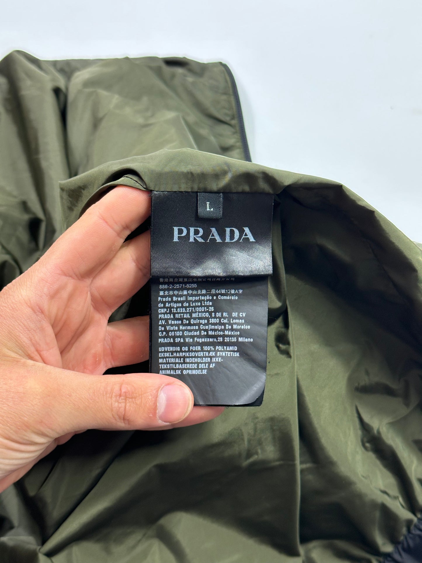 Prada Milano 2017 Rubber Logo Laminated K-way Windbreaker - L | Default Title, Multicoloured