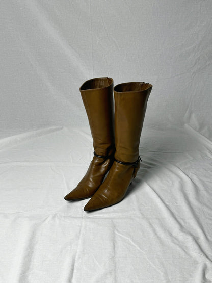 GUCCI STILETTO HEEL BOOTS | DEFAULT TITLE, Brown