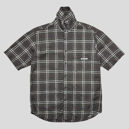Final Home AW08 Grey Nova Check Pocket Logo Shirt - S