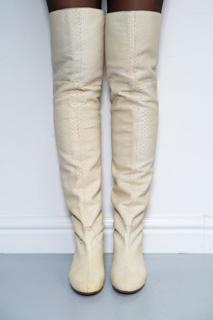 CHLOE SNAKESKIN BOOTS (EU 36) | DEFAULT TITLE, Yellow