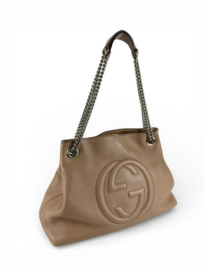 Gucci GG Pebbled Calfskin Soho Chain Handbag | O/S, Multicoloured