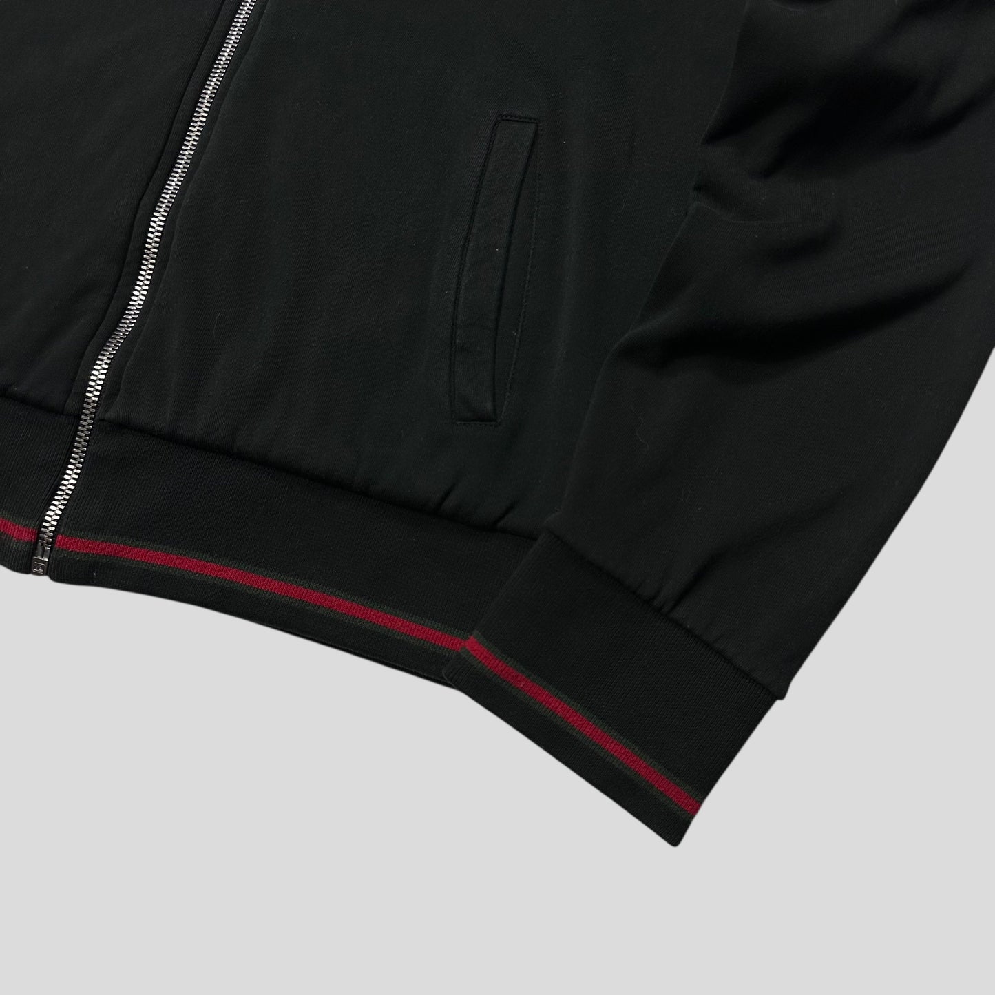 Gucci 2008 GG Logo Web Teddy Cotton Lined Track Jacket - M/L | Default Title, Black