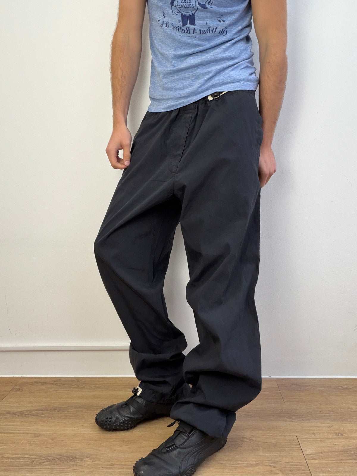 Armani Jeans 1990s Adjustable Cargo Pants | Large, Black