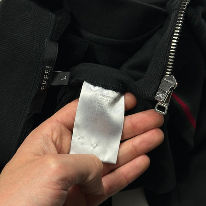 Gucci 2008 GG Logo Web Teddy Cotton Lined Track Jacket - M/L | Default Title, Black