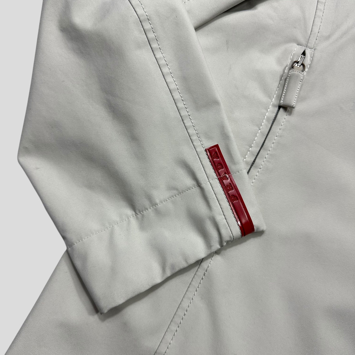 Prada Sport AW00 Goretex Perforated Ventilation Trench Coat  - M | White