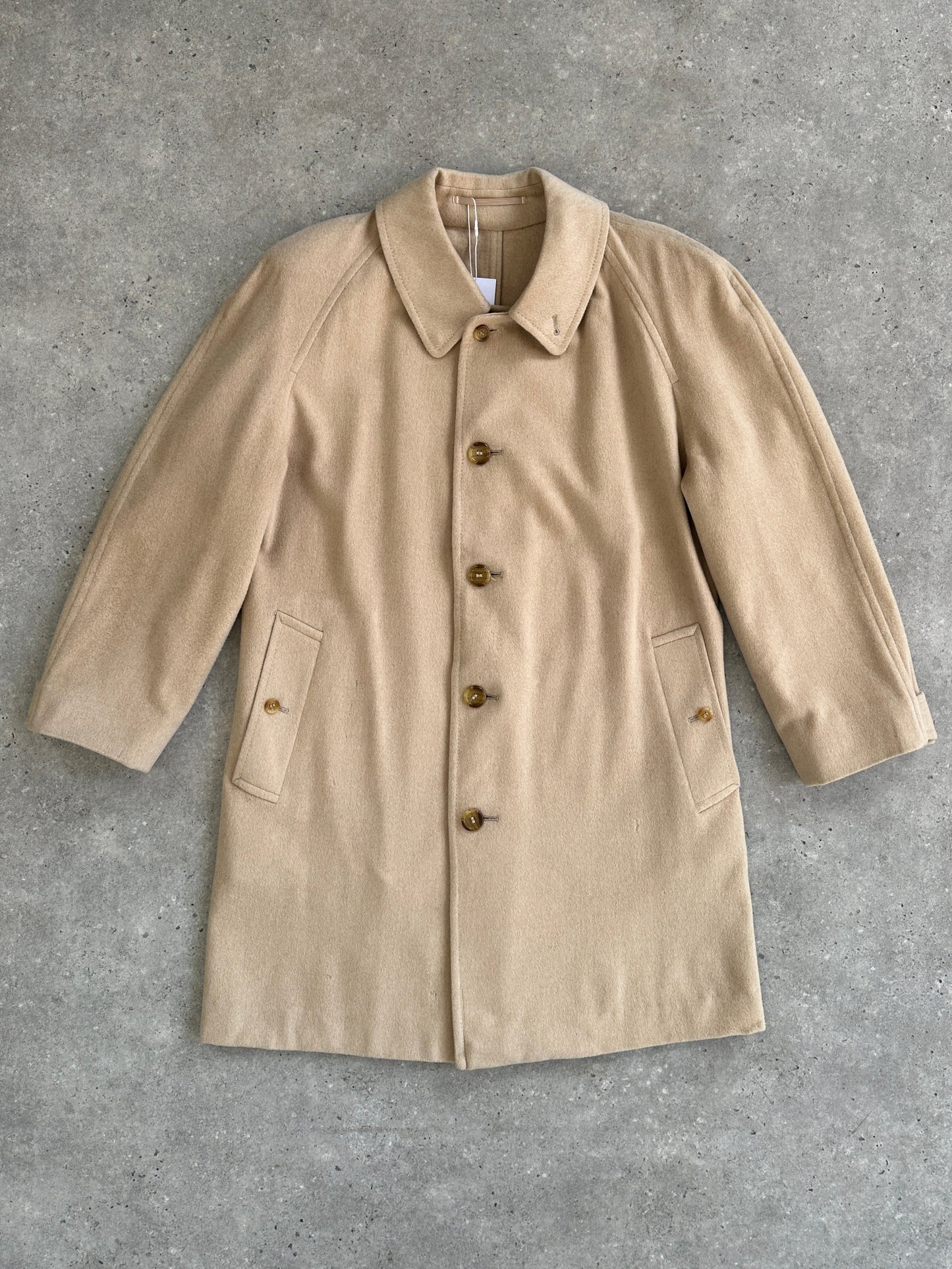 Burberry Pure Cashmere Double Faced Single Breasted Coat - L