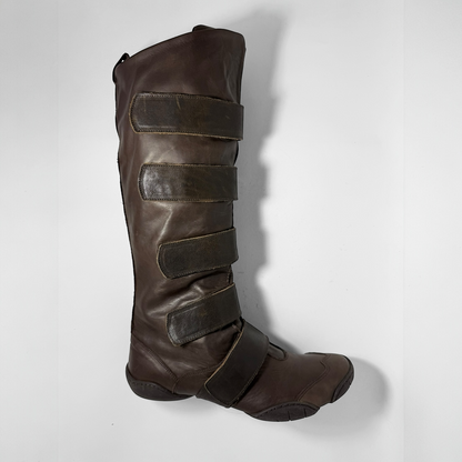 Marithé + François Girbaud Leather Strap Boots (2000s)
