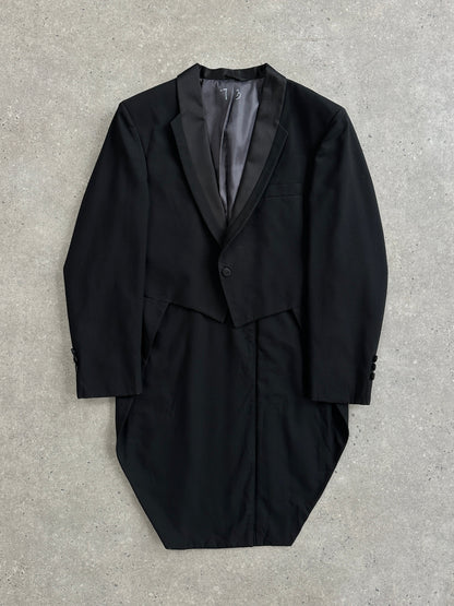 Christian Dior Grand Luxe 1980s Tuxedo Wool Satin Tailcoat - 39R/L