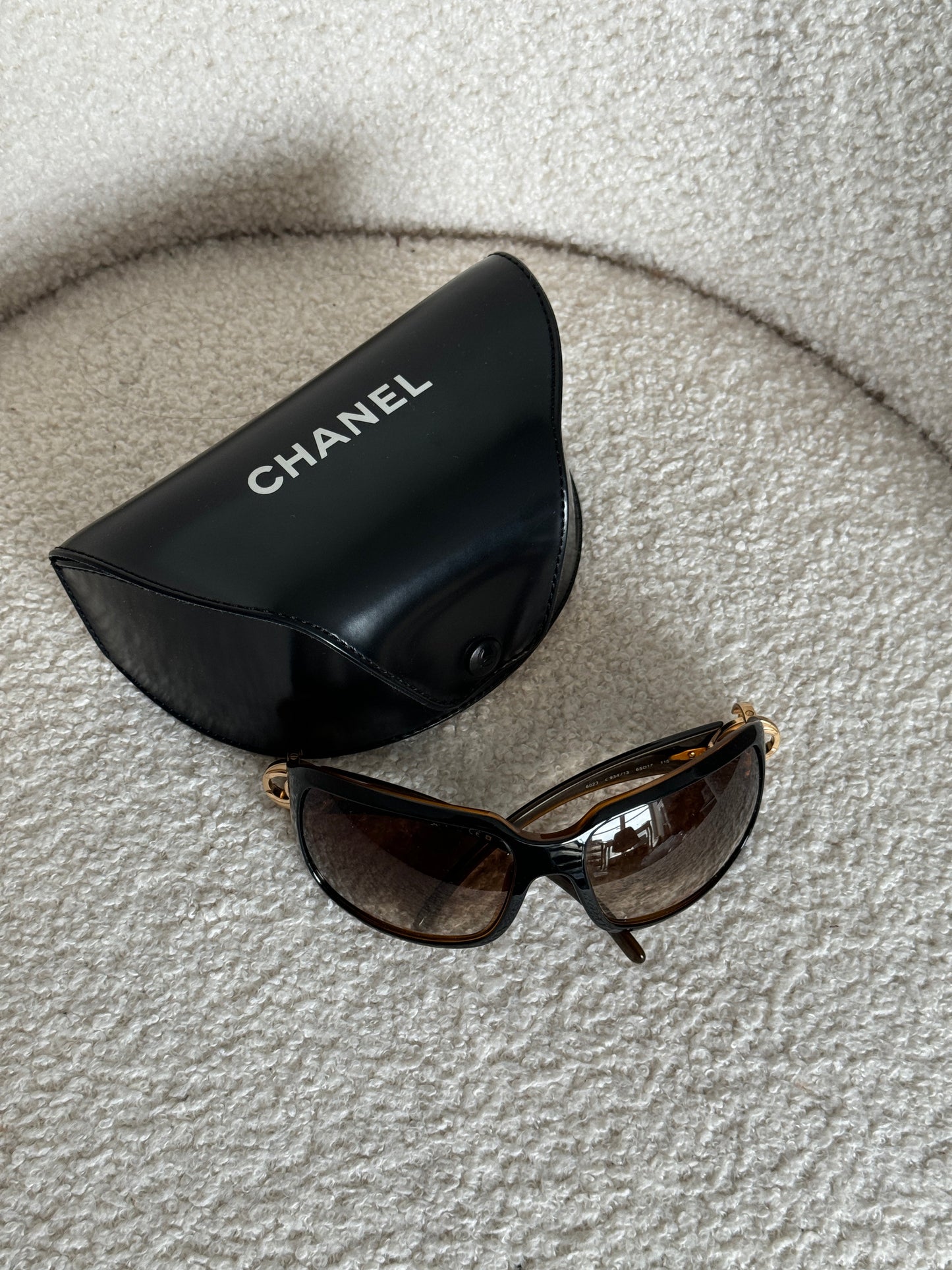 2000s Chanel Oversized Shield Sunglasses | O/S, Brown