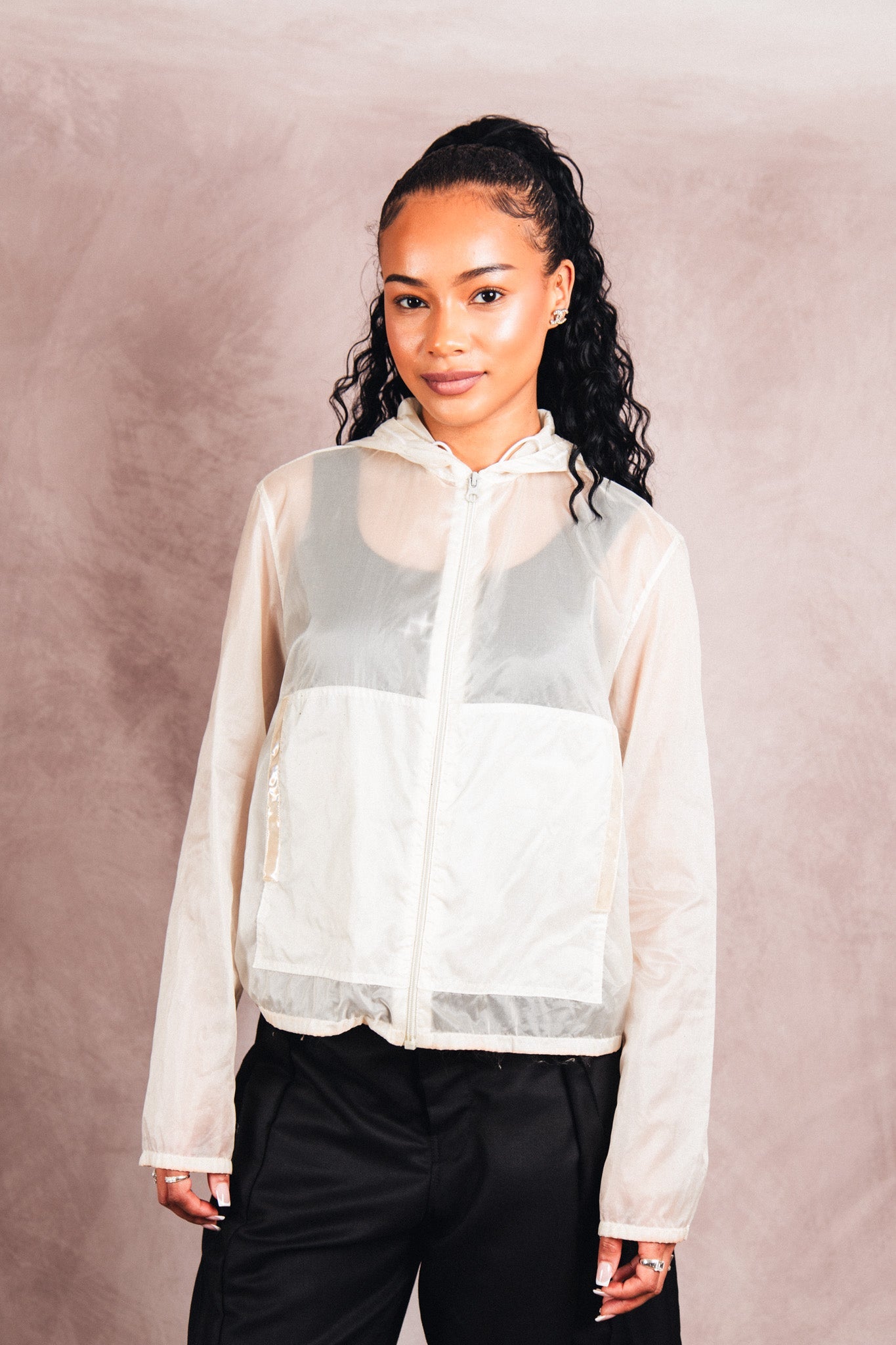 S/S 1999 Prada Opaque X-Ray Windbreaker Jacket | Small, Multicoloured