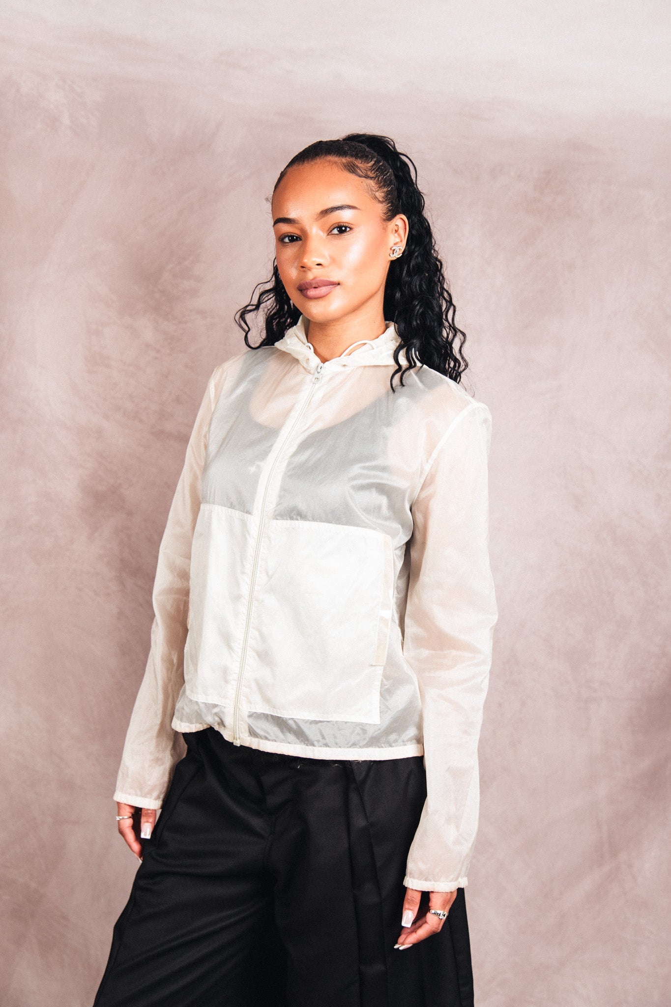 S/S 1999 Prada Opaque X-Ray Windbreaker Jacket | Small, Multicoloured