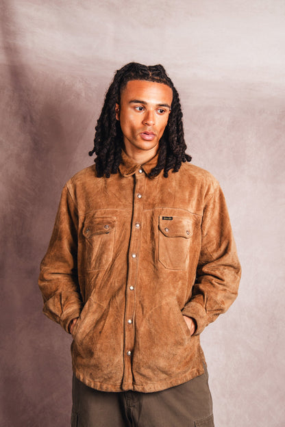 1990's Diesel Suede Blanket Lined Overshirt | Large, Red