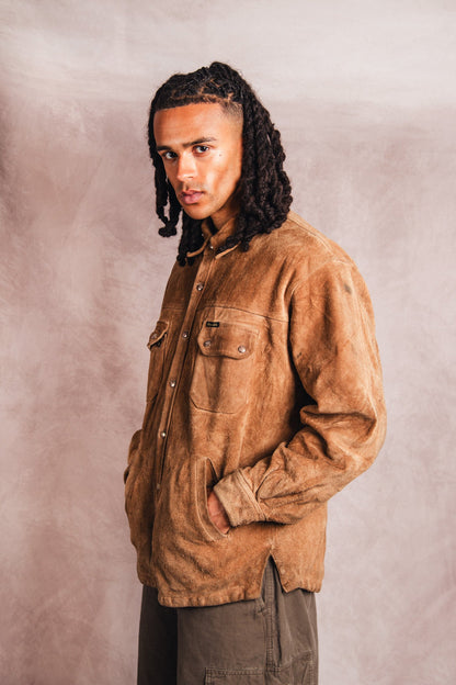 1990's Diesel Suede Blanket Lined Overshirt | Large, Red