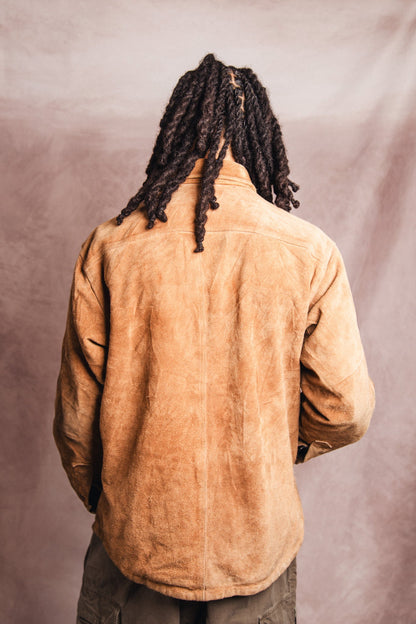 1990's Diesel Suede Blanket Lined Overshirt | Large, Red