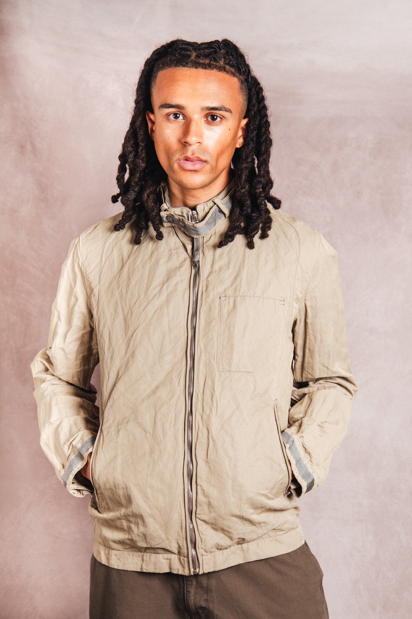 S/S 2006 C.P. Company Khaki Hardware Detailed Tech Jacket | Medium, Multicoloured