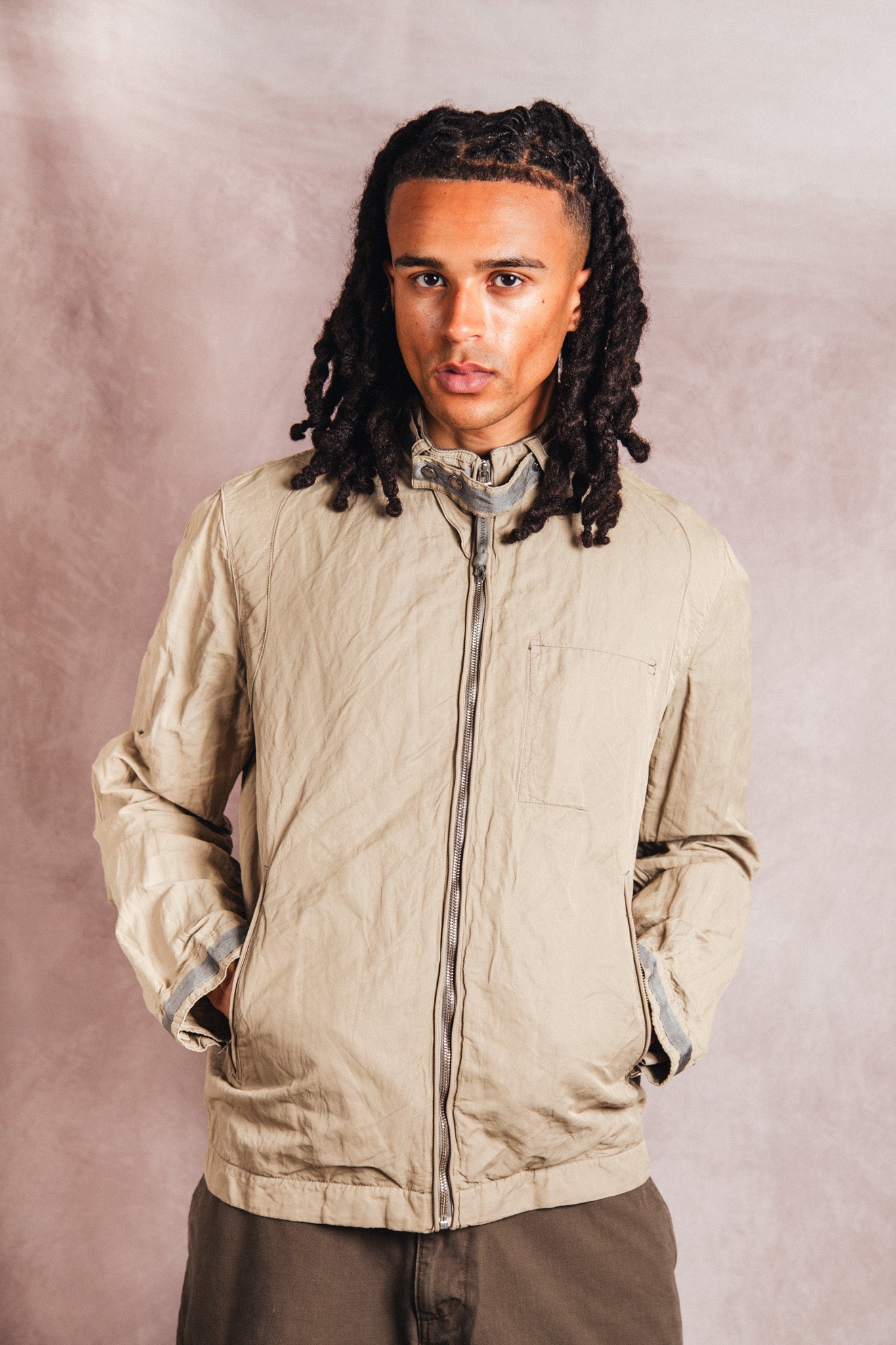 S/S 2006 C.P. Company Khaki Hardware Detailed Tech Jacket | Medium, Multicoloured