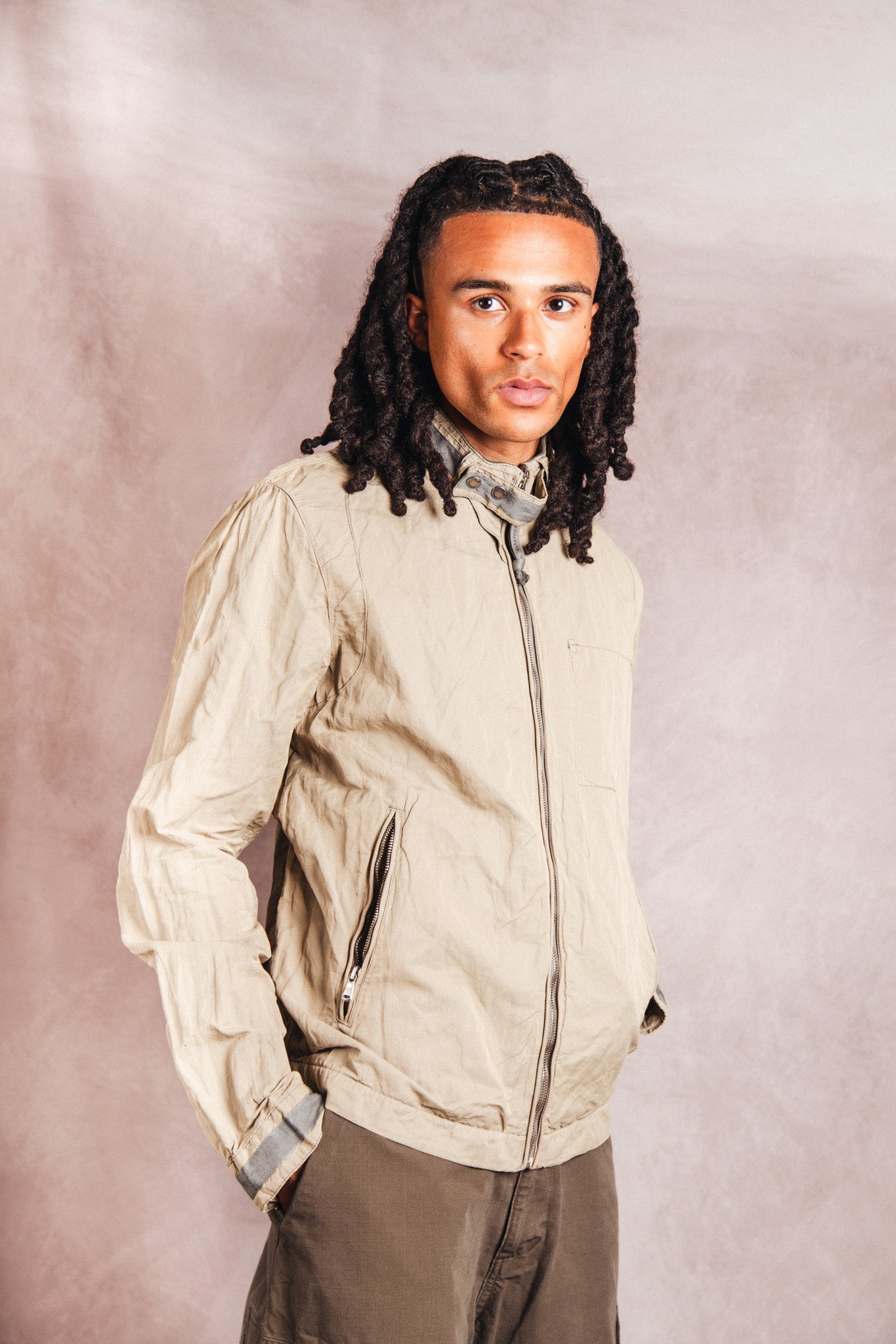 S/S 2006 C.P. Company Khaki Hardware Detailed Tech Jacket | Medium, Multicoloured