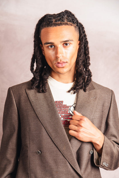 1990's Burberry Double Breasted Brown Two-Piece Suit | Medium, Multicoloured