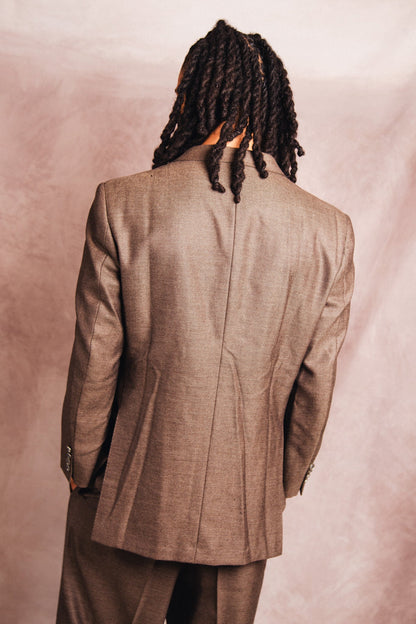 1990's Burberry Double Breasted Brown Two-Piece Suit | Medium, Multicoloured